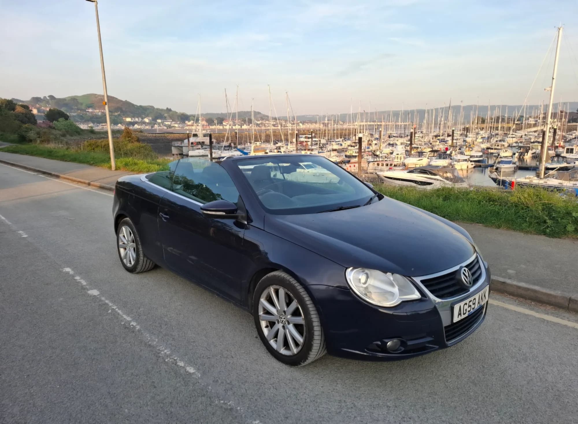 Car photography in Conwy marina